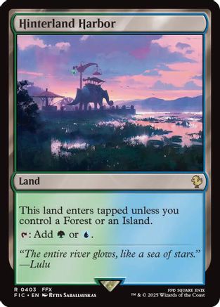Hinterland Harbor (Surge Foil) (FIC-403) [Commander: FINAL FANTASY] Foil MTG Single Wizards of the Coast