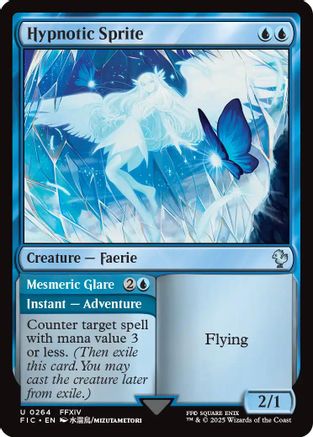 Hypnotic Sprite (Surge Foil) (FIC-264) [Commander: FINAL FANTASY] Foil MTG Single Wizards of the Coast