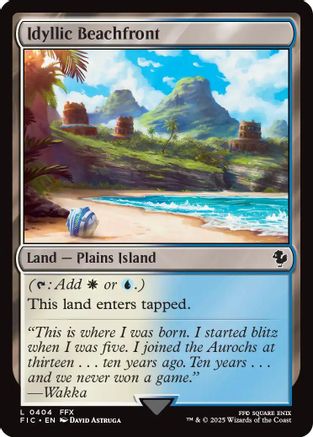 Idyllic Beachfront (Surge Foil) (FIC-404) [Commander: FINAL FANTASY] Foil MTG Single Wizards of the Coast