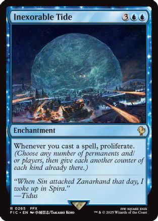 Inexorable Tide (Surge Foil) (FIC-265) [Commander: FINAL FANTASY] Foil MTG Single Wizards of the Coast