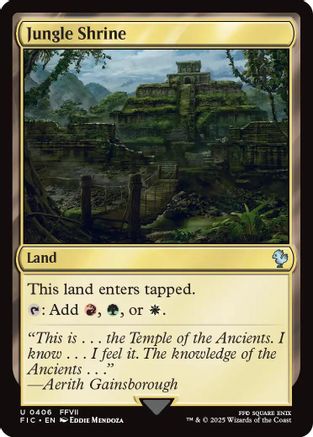 Jungle Shrine (Surge Foil) (FIC-406) [Commander: FINAL FANTASY] Foil MTG Single Wizards of the Coast