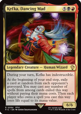 Kefka, Dancing Mad (Surge Foil) (FIC-084) [Commander: FINAL FANTASY] Foil MTG Single Wizards of the Coast