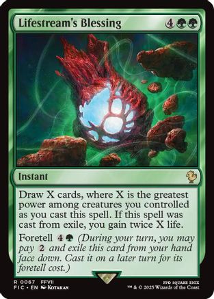 Lifestream's Blessing (Surge Foil) (FIC-067) [Commander: FINAL FANTASY] Foil MTG Single Wizards of the Coast