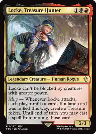 Locke, Treasure Hunter (Surge Foil) (FIC-087) [Commander: FINAL FANTASY] Foil MTG Single Wizards of the Coast