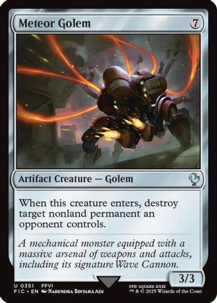 Meteor Golem (Surge Foil) (FIC-351) [Commander: FINAL FANTASY] Foil MTG Single Wizards of the Coast