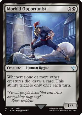 Morbid Opportunist (Surge Foil) (FIC-278) [Commander: FINAL FANTASY] Foil MTG Single Wizards of the Coast
