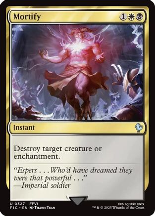Mortify (Surge Foil) (FIC-327) [Commander: FINAL FANTASY] Foil MTG Single Wizards of the Coast