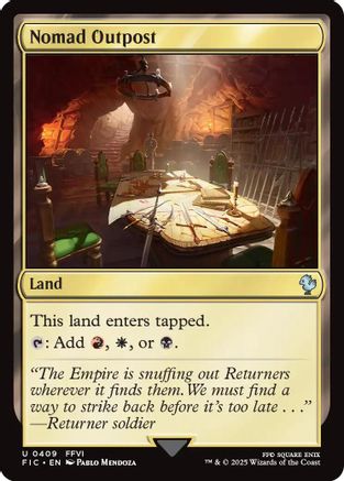 Nomad Outpost (Surge Foil) (FIC-409) [Commander: FINAL FANTASY] Foil MTG Single Wizards of the Coast