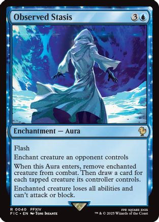 Observed Stasis (Surge Foil) (FIC-040) [Commander: FINAL FANTASY] Foil MTG Single Wizards of the Coast