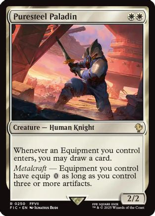 Puresteel Paladin (Surge Foil) (FIC-250) [Commander: FINAL FANTASY] Foil MTG Single Wizards of the Coast