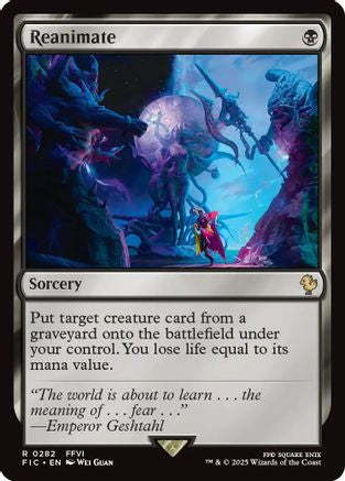 Reanimate (Surge Foil) (FIC-282) [Commander: FINAL FANTASY] Foil MTG Single Wizards of the Coast