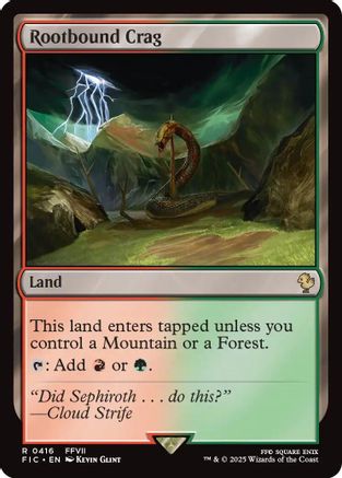 Rootbound Crag (Surge Foil) (FIC-416) [Commander: FINAL FANTASY] Foil MTG Single Wizards of the Coast