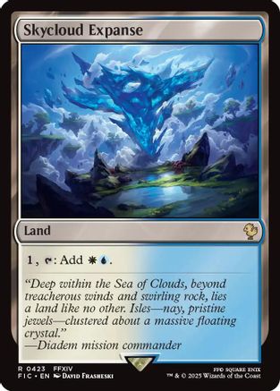 Skycloud Expanse (Surge Foil) (FIC-423) [Commander: FINAL FANTASY] Foil MTG Single Wizards of the Coast