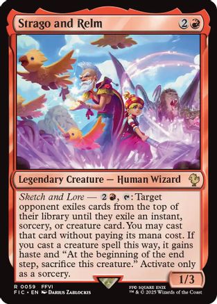 Strago and Relm (Surge Foil) (FIC-059) [Commander: FINAL FANTASY] Foil MTG Single Wizards of the Coast