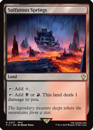 Sulfurous Springs (Surge Foil) (FIC-427) [Commander: FINAL FANTASY] Foil MTG Single Wizards of the Coast