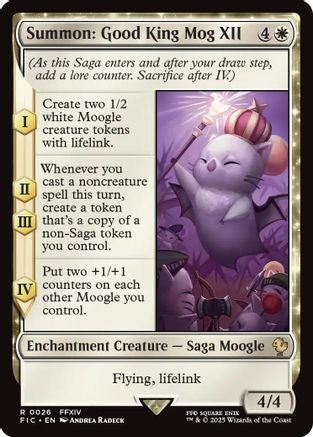 Summon: Good King Mog XII (Surge Foil) (FIC-026) [Commander: FINAL FANTASY] Foil MTG Single Wizards of the Coast