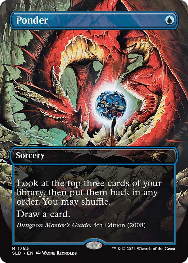 Ponder (SLD-1783) [Secret Lair] Drop (Borderless) MTG Single Wizards of the Coast