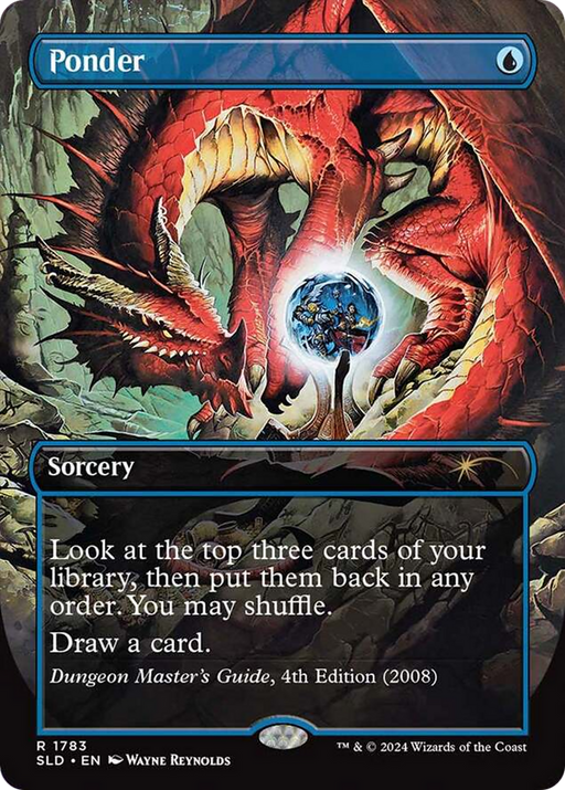 Ponder (1783) (SLD-1783) [Secret Lair] Drop (Borderless) MTG Single Wizards of the Coast