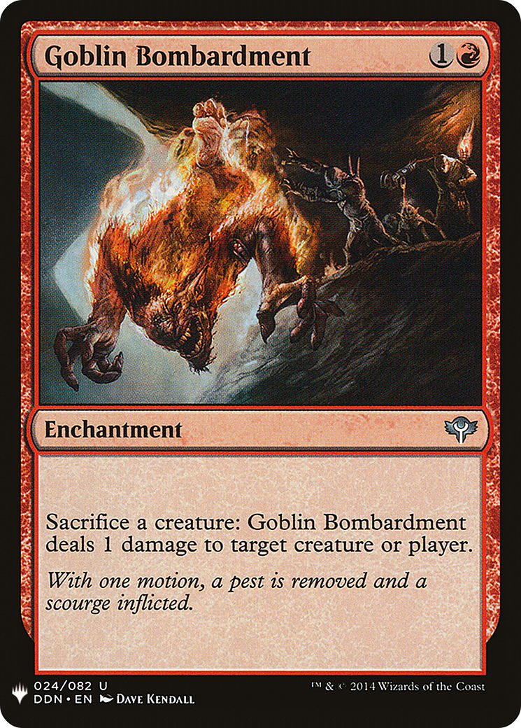Goblin Bombardment (LIST-024) [Mystery Booster] The List MTG Single Wizards of the Coast
