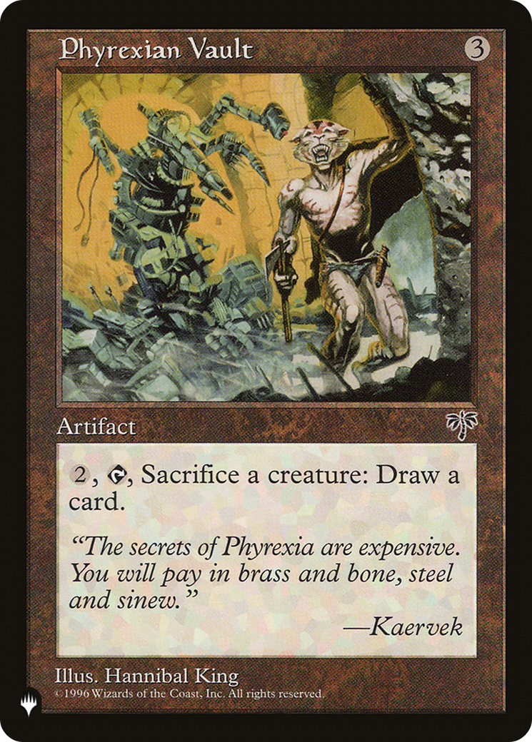 Phyrexian Vault (LIST-MIR-316) [Mystery Booster] The List MTG Single Wizards of the Coast