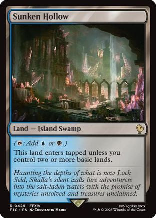 Sunken Hollow (Surge Foil) (FIC-429) [Commander: FINAL FANTASY] Foil MTG Single Wizards of the Coast