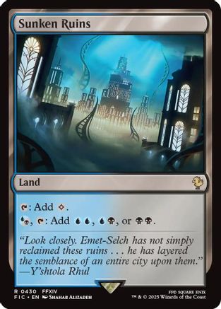 Sunken Ruins (Surge Foil) (FIC-430) [Commander: FINAL FANTASY] Foil MTG Single Wizards of the Coast