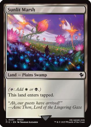 Sunlit Marsh (Surge Foil) (FIC-431) [Commander: FINAL FANTASY] Foil MTG Single Wizards of the Coast