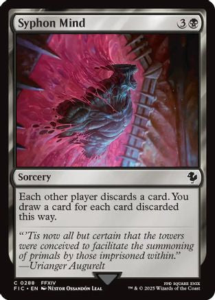 Syphon Mind (Surge Foil) (FIC-288) [Commander: FINAL FANTASY] Foil MTG Single Wizards of the Coast