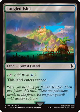 Tangled Islet (Surge Foil) (FIC-434) [Commander: FINAL FANTASY] Foil MTG Single Wizards of the Coast