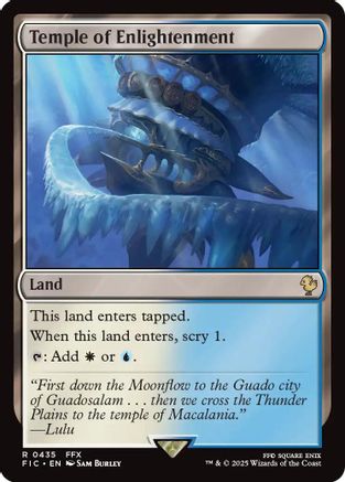 Temple of Enlightenment (Surge Foil) (FIC-435) [Commander: FINAL FANTASY] Foil MTG Single Wizards of the Coast