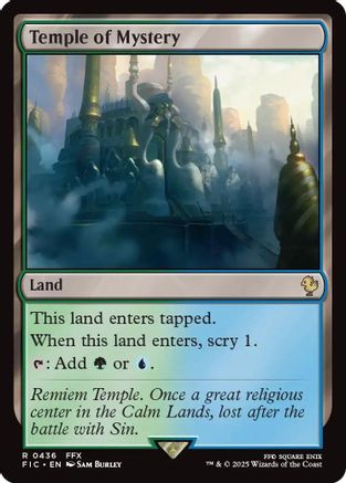 Temple of Mystery (Surge Foil) (FIC-436) [Commander: FINAL FANTASY] Foil MTG Single Wizards of the Coast