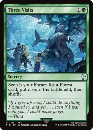 Three Visits (Surge Foil) (FIC-315) [Commander: FINAL FANTASY] Foil MTG Single Wizards of the Coast