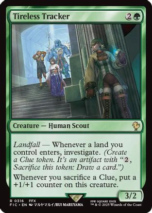 Tireless Tracker (Surge Foil) (FIC-316) [Commander: FINAL FANTASY] Foil MTG Single Wizards of the Coast