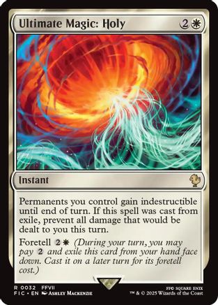 Ultimate Magic: Holy (Surge Foil) (FIC-032) [Commander: FINAL FANTASY] Foil MTG Single Wizards of the Coast