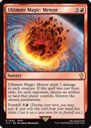 Ultimate Magic: Meteor (Surge Foil) (FIC-062) [Commander: FINAL FANTASY] Foil MTG Single Wizards of the Coast