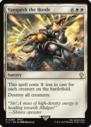 Vanquish the Horde (Surge Foil) (FIC-260) [Commander: FINAL FANTASY] Foil MTG Single Wizards of the Coast