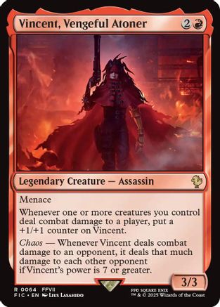 Vincent, Vengeful Atoner (Surge Foil) (FIC-064) [Commander: FINAL FANTASY] Foil MTG Single Wizards of the Coast