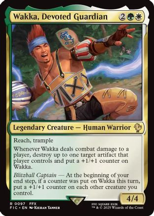 Wakka, Devoted Guardian (Surge Foil) (FIC-097) [Commander: FINAL FANTASY] Foil MTG Single Wizards of the Coast