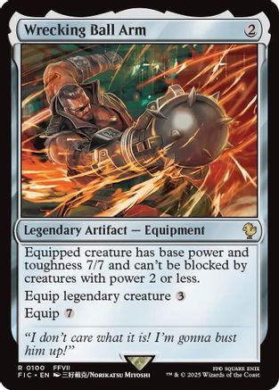 Wrecking Ball Arm (Surge Foil) (FIC-100) [Commander: FINAL FANTASY] Foil MTG Single Wizards of the Coast