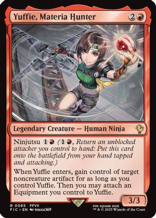 Yuffie, Materia Hunter (Surge Foil) (FIC-065) [Commander: FINAL FANTASY] Foil MTG Single Wizards of the Coast