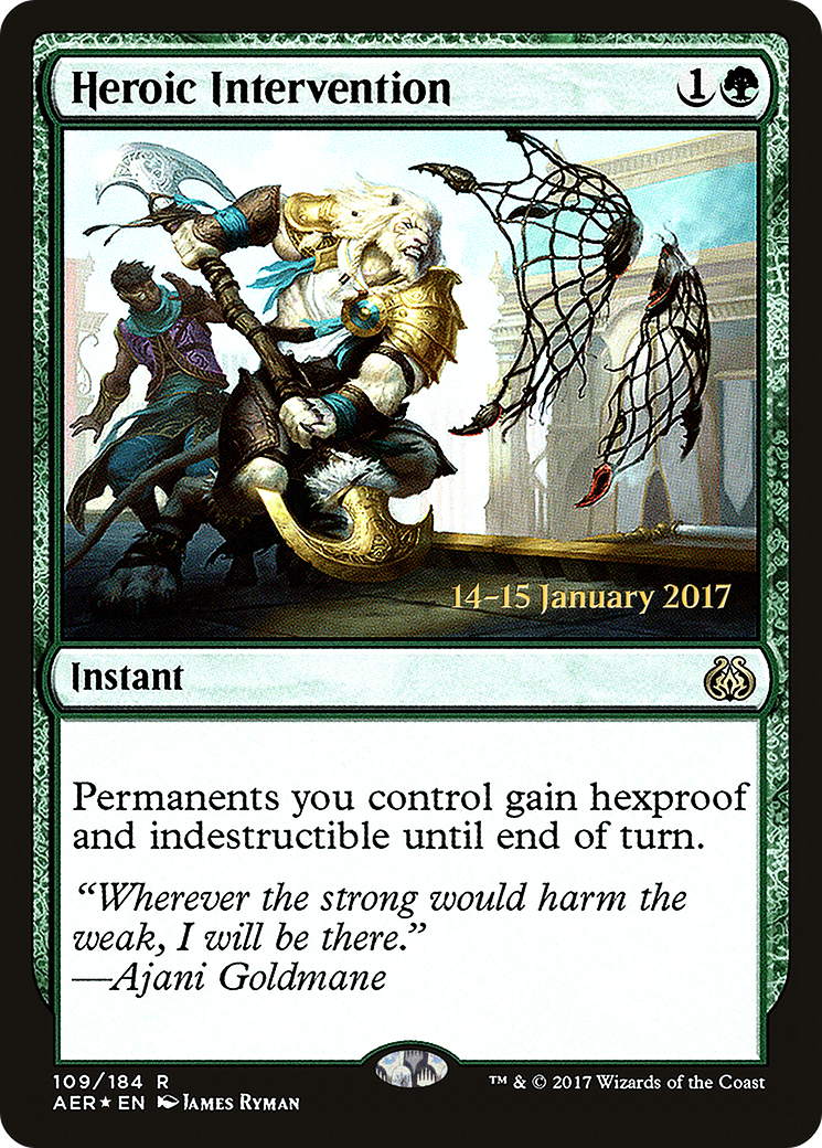 Heroic Intervention (AER) (PRE-109) [Aether Revolt Promos] Foil MTG Single Wizards of the Coast