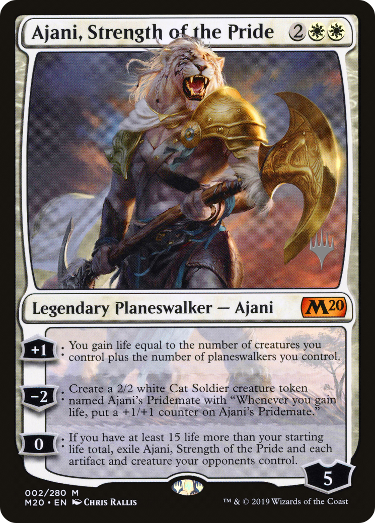 Ajani, Strength of the Pride (PPM20-02P) [Core Set 2020 Promos] MTG Single Wizards of the Coast