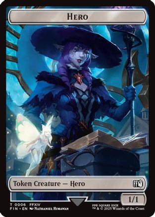 Hero (0006) // Bird (0016) Double-Sided Token (FIN-6 // 16) [FINAL FANTASY] MTG Single Wizards of the Coast