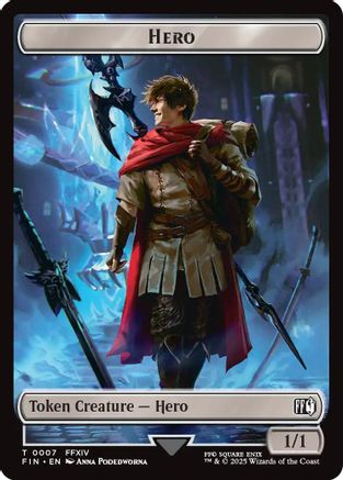 Hero (0007) // Treasure Double-Sided Token (FIN-7 // 23) [FINAL FANTASY] Foil MTG Single Wizards of the Coast