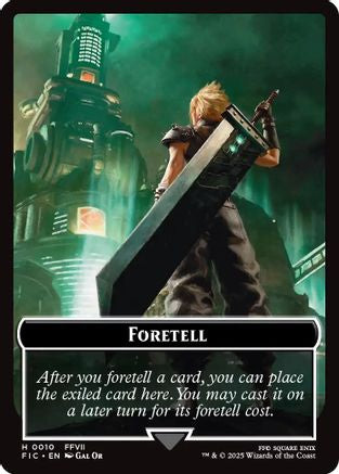 Foretell // Treasure Double-Sided Token (FIC-10 // 23) [Commander: FINAL FANTASY] MTG Single Wizards of the Coast