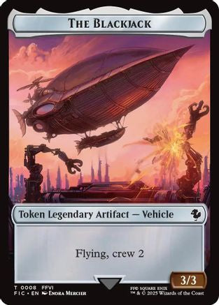 The Blackjack // The Monarch Double-Sided Token (Surge Foil) (FIC-8 // 11) [Commander: FINAL FANTASY] Foil MTG Single Wizards of the Coast