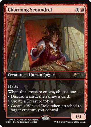 Charming Scoundrel (GAME-037) [Misc] Game Day & Store Championship Promos Foil MTG Single Wizards of the Coast