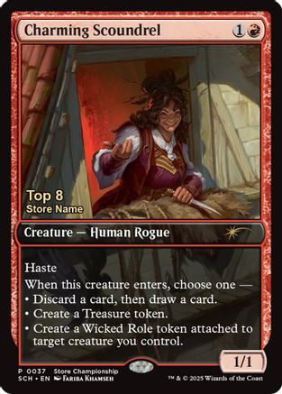 Charming Scoundrel (Top 8) (GAME-037) [Misc] Game Day & Store Championship Promos MTG Single Wizards of the Coast