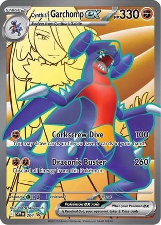 Cynthia's Garchomp ex (204) Holofoil [Promos: SV Promo Cards] Pokemon Single Pokémon