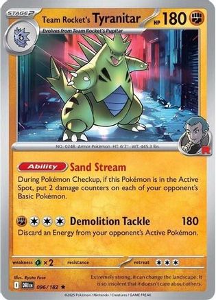 Team Rocket's Tyranitar (Non-holo) (96) [Misc: Deck Exclusives] Pokemon Single Pokémon
